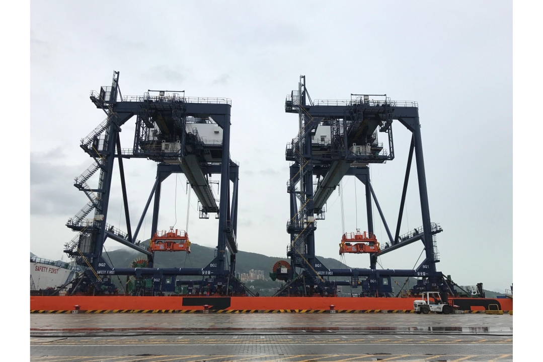 YICT takes delivery of two barge quay cranes