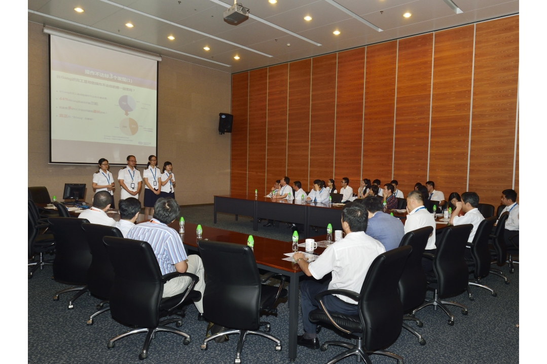 The students give presentations on their projects to a panel of judges