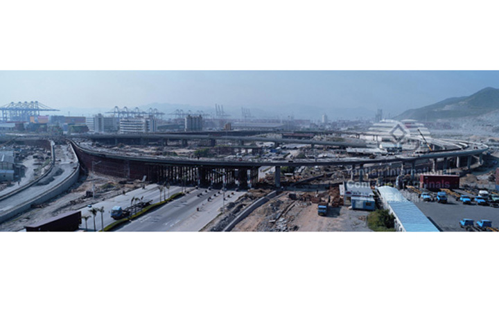 Mingzhu Interchange under Construction on 23 October 2003